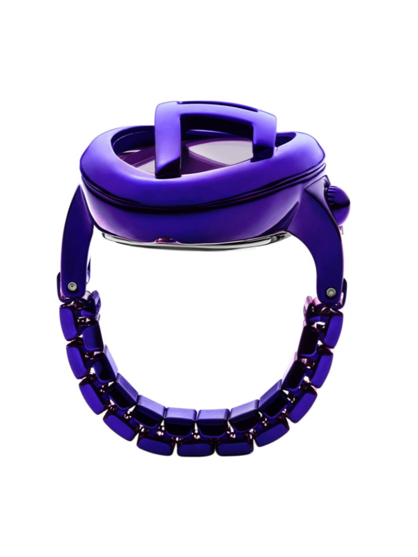 D-Era Purple Stainless Steel Ring Watch