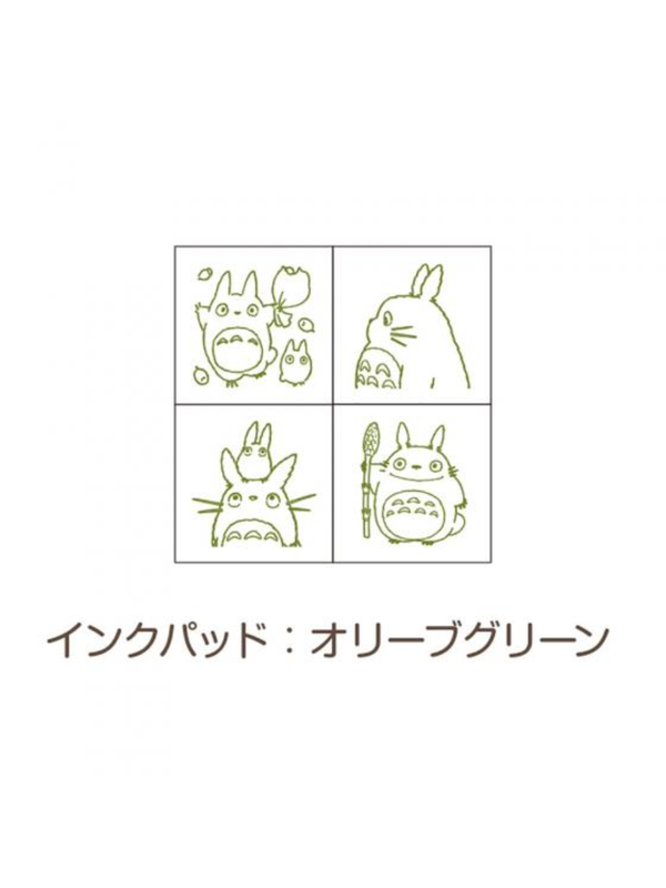 My Neighbor Totoro Mini Stamp Set Medium Totoro Planner Stamp with Ink Pad Case