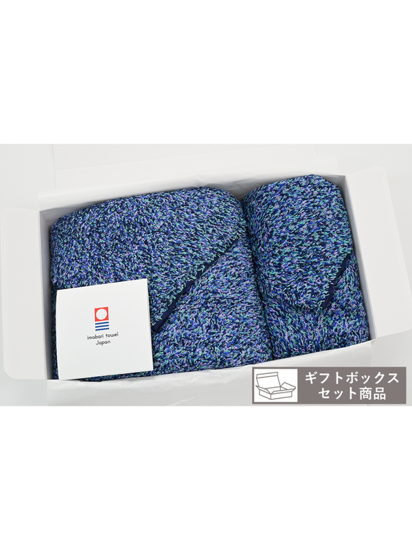 Imabari Towel Melange Gift Set (Blue) (BT x 1, FT x 1)