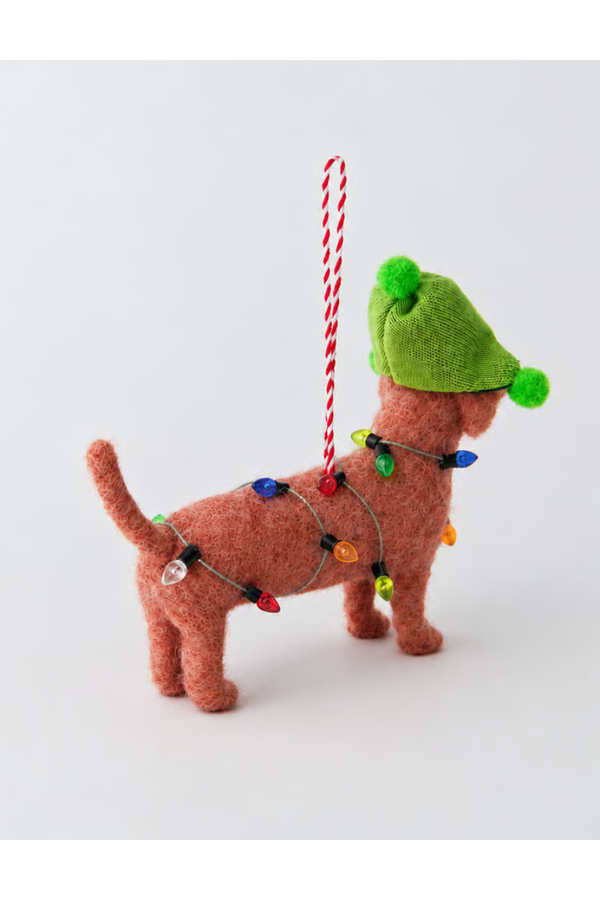 KIKA Wool Felt Dog Christmas Ornament
