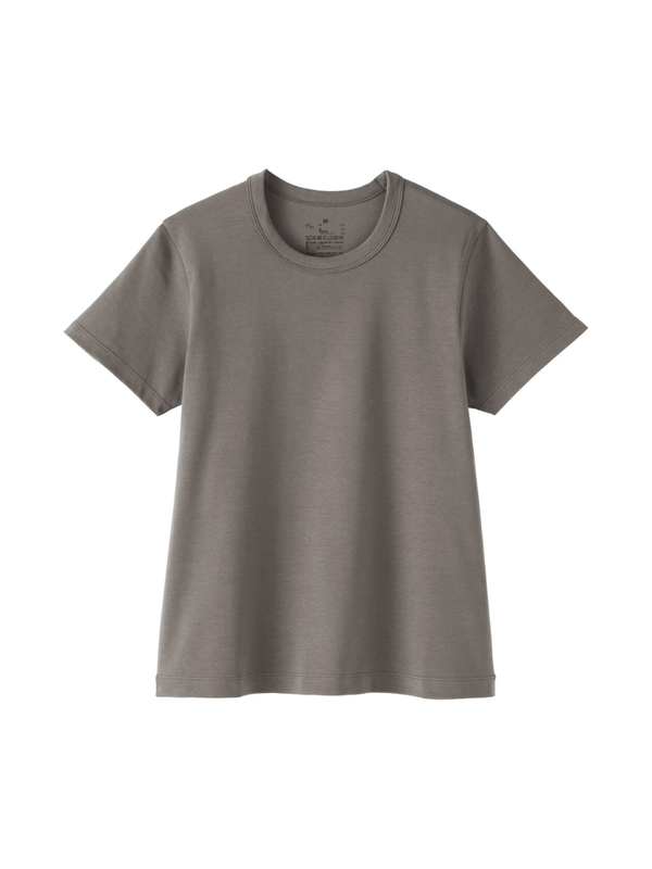 MUJI Women's Cooling Sweat-Resistant Crew Neck Short-Sleeve T-Shirt