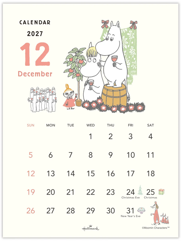 Moomin Little My 2027 Vertical Desk Calendar