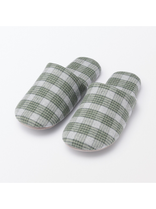 MUJI Cotton Flannel Soft Slippers Cushioned