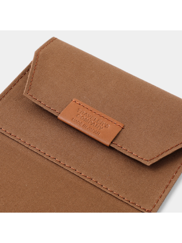 TRAVELER'S notebook Passport Size Cotton Zipper Case – Coffee