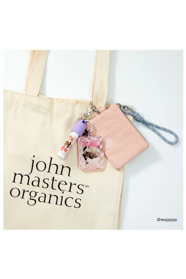 mojojojo × John Masters Organics Lip Calm Keychain & Pink Charm Pouch Set