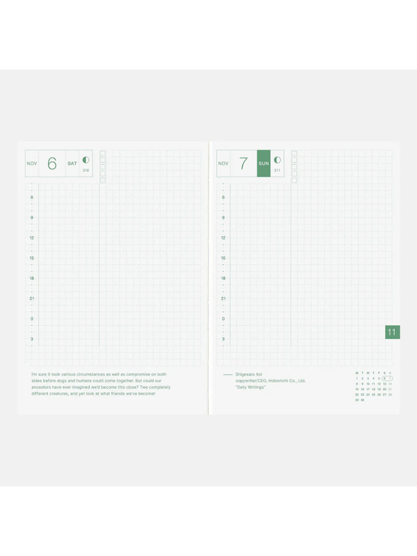 Hobonichi Techo Original 2027 English Edition Planner A6