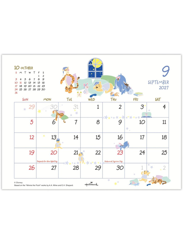 Hallmark Disney Winnie the Pooh 2027 Desk Calendar