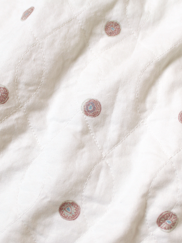 Kapital Cotton Quilted Bean Pattern Print Husky Western Shirt