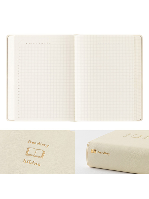 MIDORI hibino Free Daily Diary A6 - Ivory (15395006)