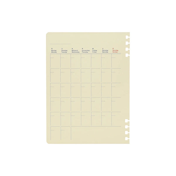 Rollbahn Flexible Free Monthly Diary Refill L Size