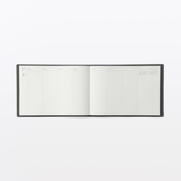 MUJI B5 Half-Size Monthly & Weekly Planner – Horizontal Layout Monday Star  December 2026 Start