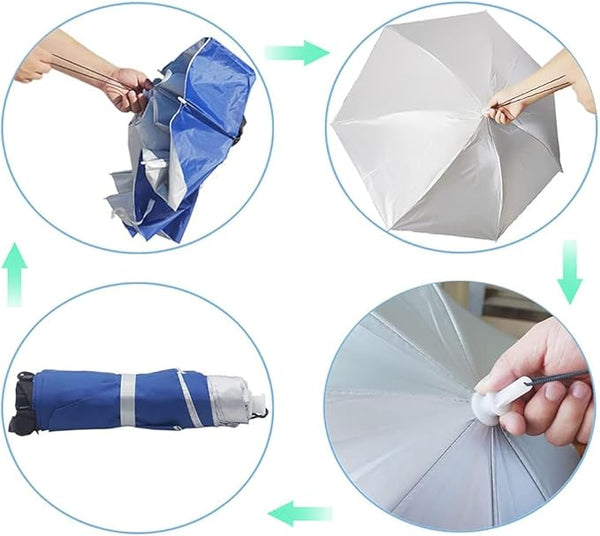 TTETNLY Hands Free Umbrella Hat Foldable