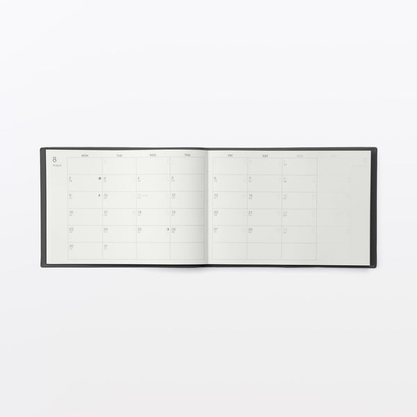 MUJI B5 Half-Size Monthly & Weekly Planner – Horizontal Layout Monday Star  December 2026 Start