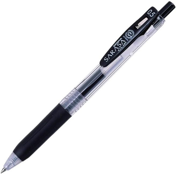 Zebra Sarasa Clip Gel Pen 0.5mm Black P-JJ15-BK5 5 Pens Pack
