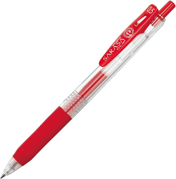 Zebra Sarasa Clip Gel Pen 0.5mm Red P-JJ15-R5 5 Pack