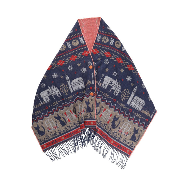 Studio Ghibli Kiki’s Delivery Service Buttoned Shawl Koriko Town