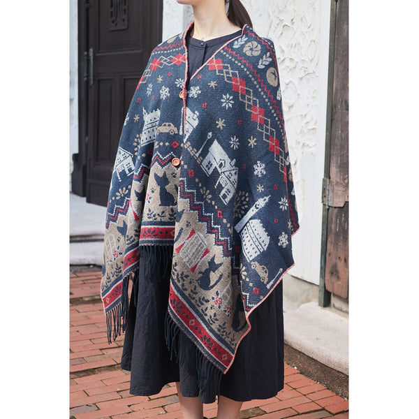 Studio Ghibli Kiki’s Delivery Service Buttoned Shawl Koriko Town