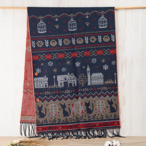 Studio Ghibli Kiki’s Delivery Service Buttoned Shawl Koriko Town