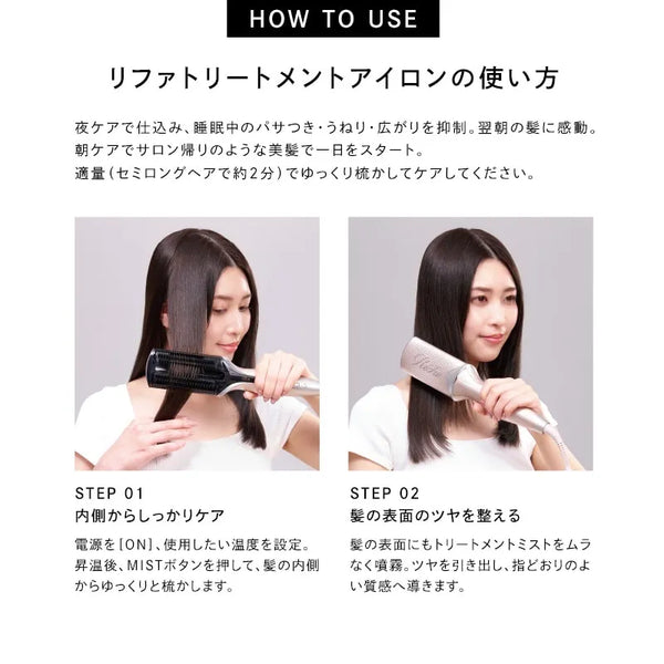 ReFa Treatment Iron Set Hair Straightener with Serum 150ml