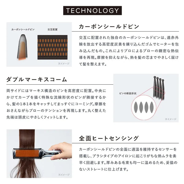 ReFa Straight Blow Iron Hair Straightener Brush