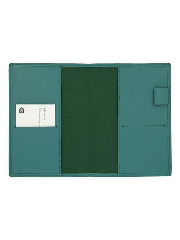 Delfonics A6 Leather Diary Cover Genuine Leather Notebook Cover with Card Slots & Pen Holder Minimalist Planner Case