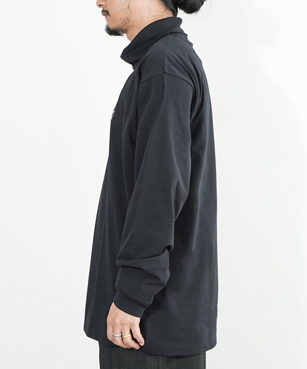 Needles 24AW Long Sleeve High Neck Poly Jersey Tee-Black