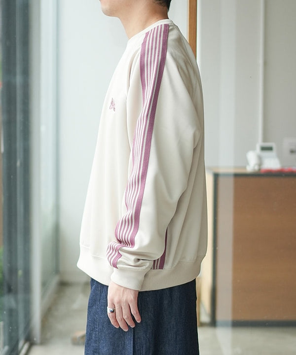 NEEDLES TRACK CREW NECK SHIRT -- Ivory