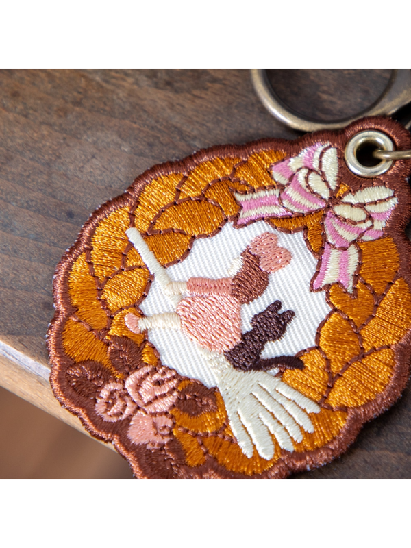Kiki’s Delivery Service Embroidered Keychain Bread Wreath