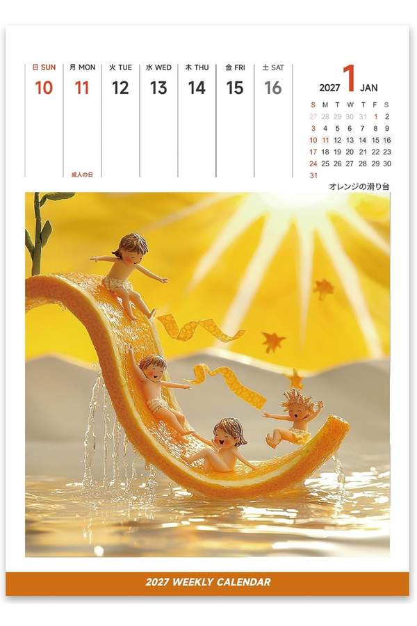 2027 Minimalist Weekly Desk & Wall Calendar