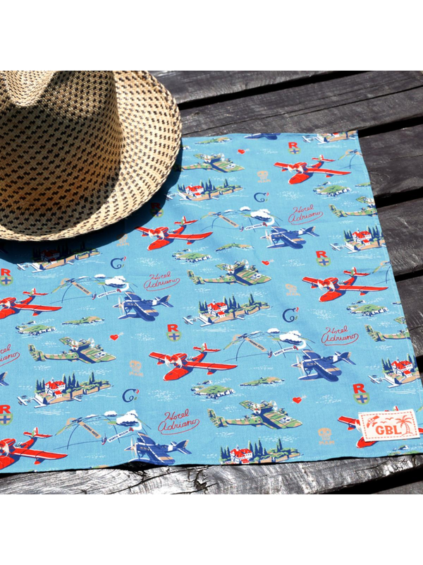 Porco Rosso Hawaiian Bandana Flying Boats Sky & Sea