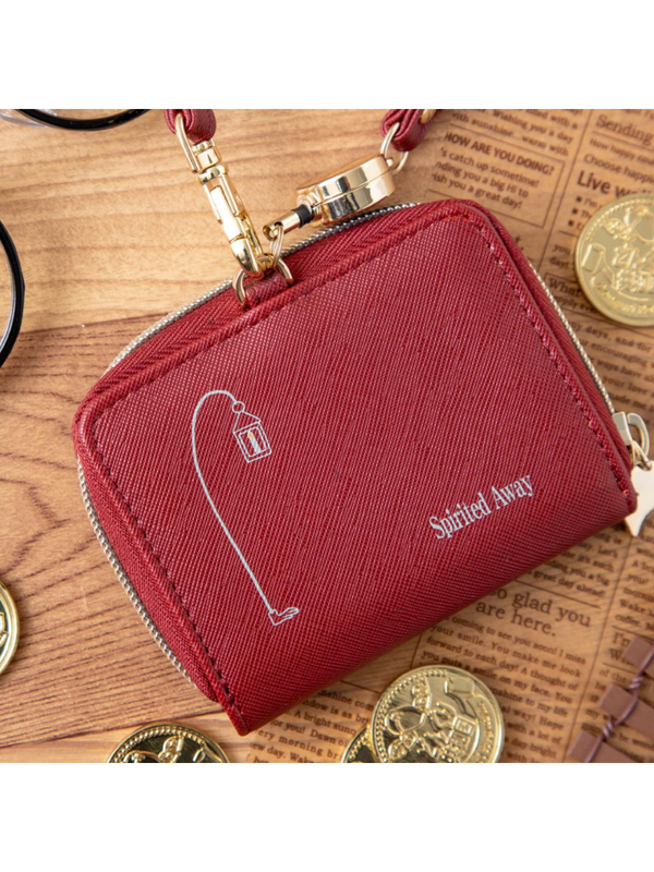 Spirited Away Coin & Card Case with Retractable Reel Sea Railway No-Face
