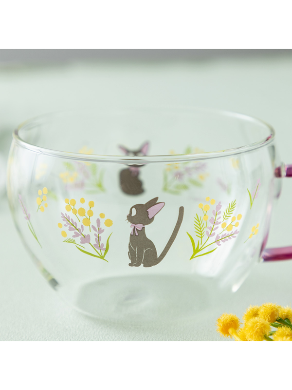 Kiki's Delivery Service Flower Bouquet Glass Cup and Saucer Set