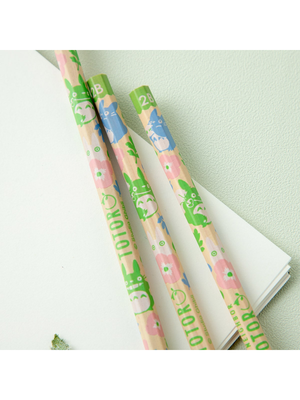 My Neighbor Totoro 2B Pencil Set 12 Pack Colorful Leaf Design