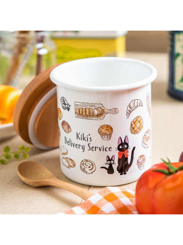 Kiki's Delivery Service Enamel Canister 750ml with Wooden Lid