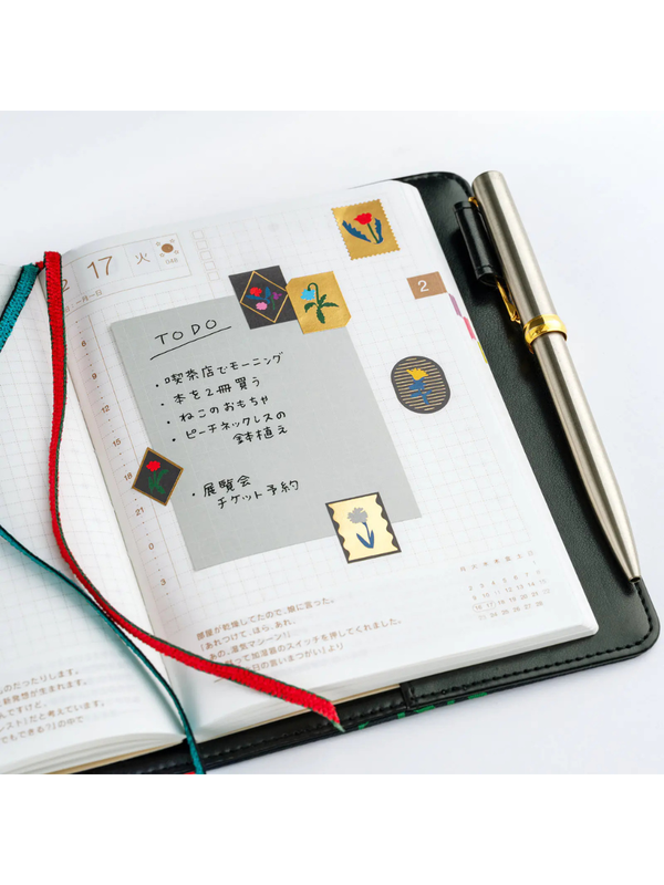 Hobonichi Yoshie Watanabe Petit Bloom Foil-Stamped Stickers