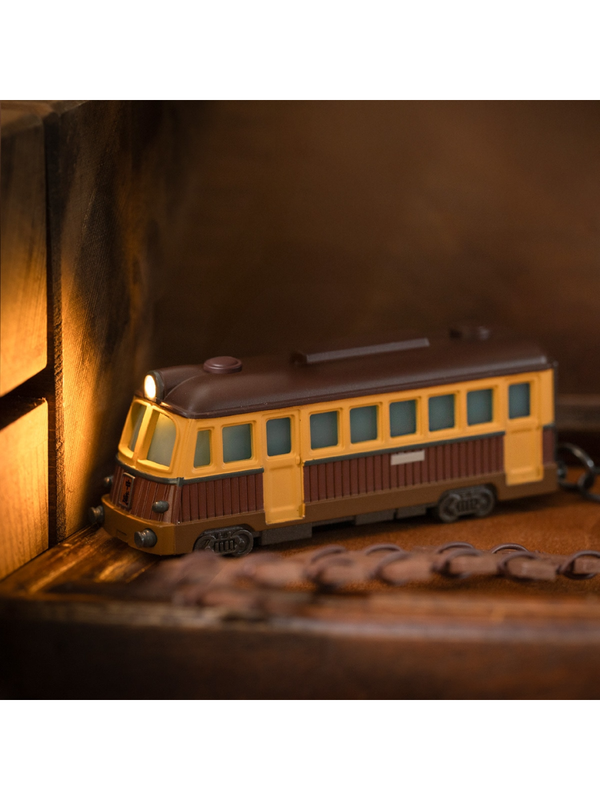 Light Up Train Keychain LED Anime Style Railway Charm