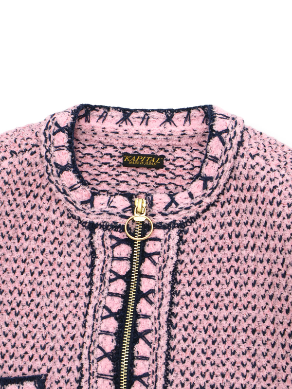 Kapital 5G Knit Zip Cabaret Cardigan Knit Sweater women – HARUYAMA Kapital 5G Knit Zip Cabaret Cardigan Knit Sweater women – HARUYAMA