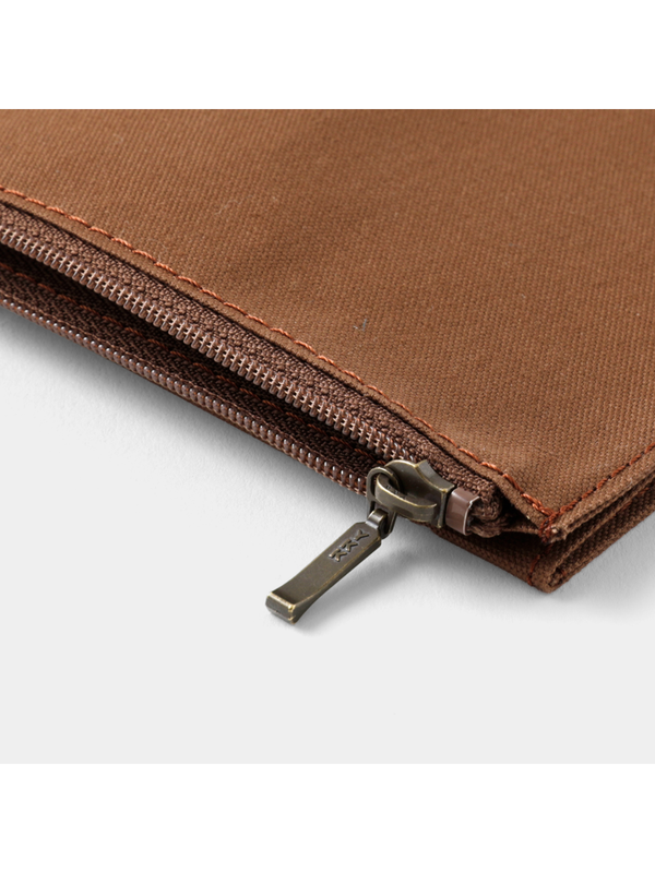 TRAVELER’S notebook Cotton Zipper Case Coffee Brown