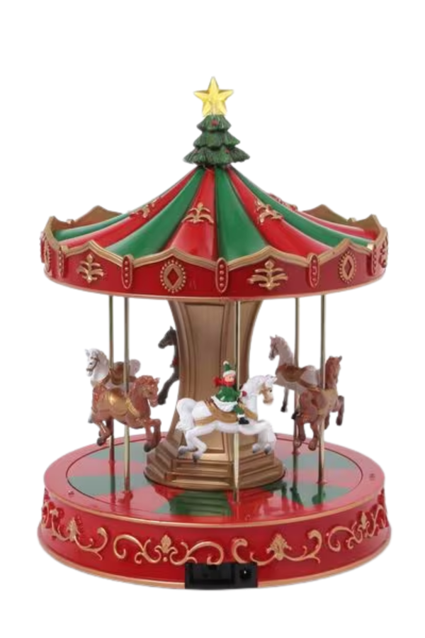 studio CLIP Christmas 2026 Rotating Santa Carousel Decoration