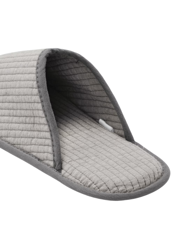 MUJI Cotton Quilted Line Slippers