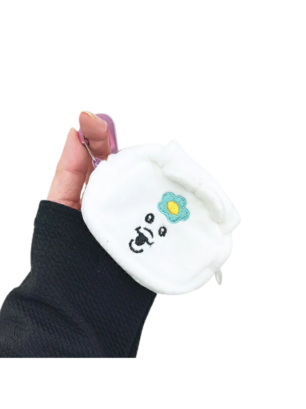 Npochamu Mini Pouch with Carabiner White