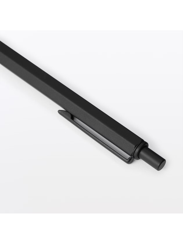 MUJI Aluminum Hexagon Ballpoint Pen 0.7mm Needle Tip