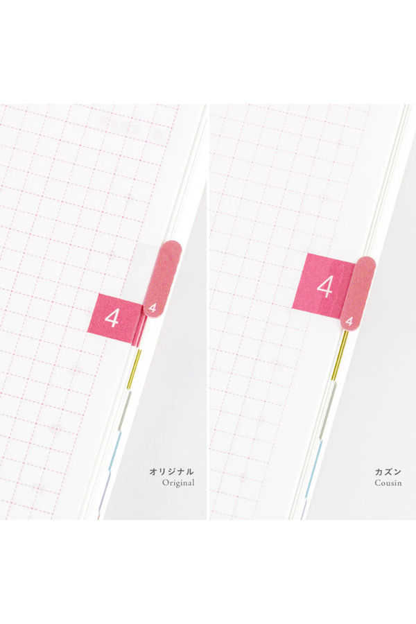 Hobonichi TSUKI no IRO Index Stickers – Numbered & Blank Set