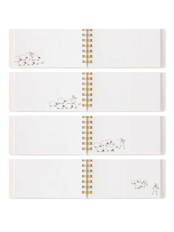 Midori Ojisan B6 Ring Notebook & Acrylic Charm Set (91804435)