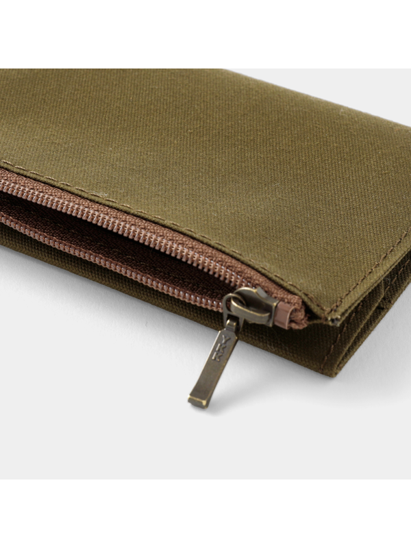 TRAVELER'S notebook Passport Size Cotton Zipper Case – Olive