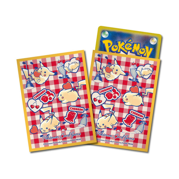 Pokemon Card Game Pikachu Hearts Orange Deck Sleeves 64 Pack