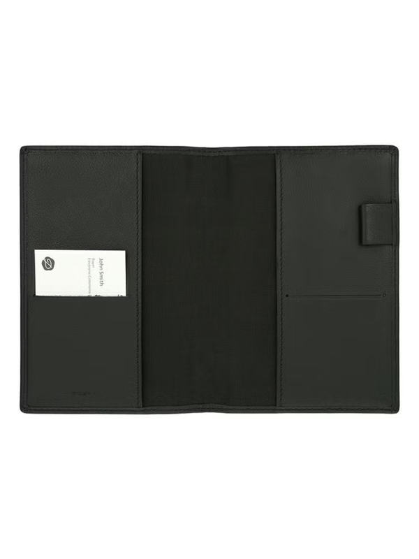 Delfonics A6 Leather Diary Cover Genuine Leather Notebook Cover with Card Slots & Pen Holder Minimalist Planner Case