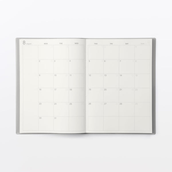 MUJI Monthly & Weekly Planner 2027 – A5 Monday Start  December 2026–January 2028