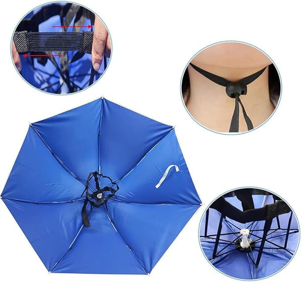 TTETNLY Hands Free Umbrella Hat Foldable