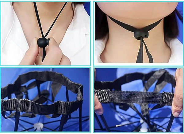 TTETNLY Hands Free Umbrella Hat Foldable